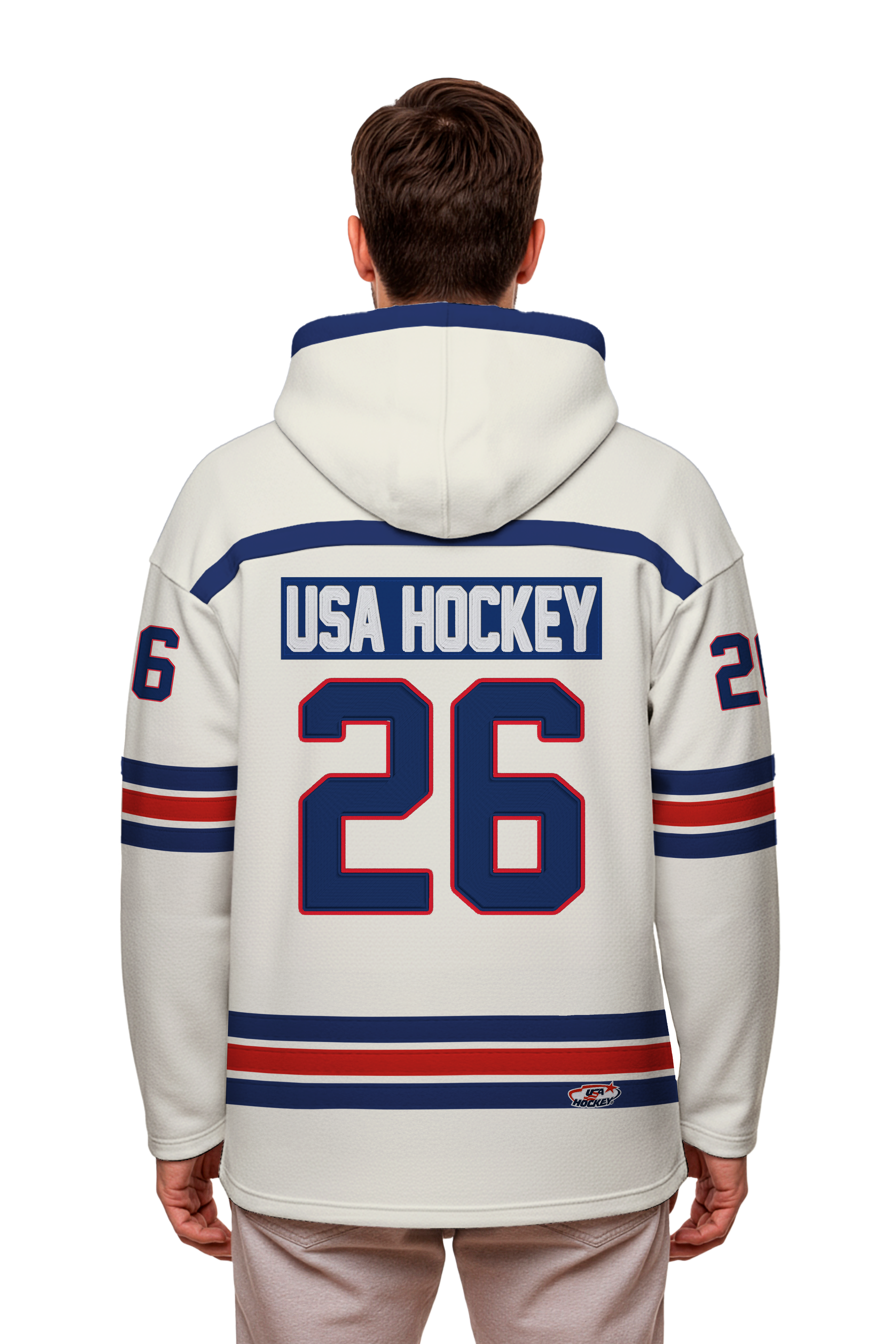 USA Hockey Shield 2026 Replica Jersey Vintage White Lace Hoodie