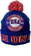 USA Hockey Miracle on Ice Pom Pom Knit Hat - Lake Placid