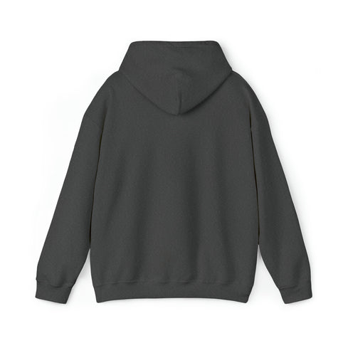 Columbus Mad Cows Hoodie in dark heather, back view, plain back