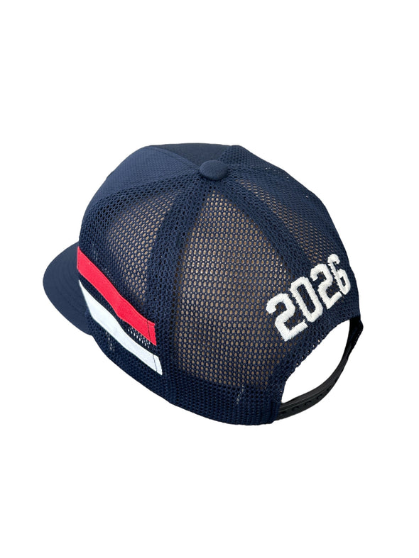 USA Hockey Official Licensed 2026 Flat Brim Navy Hat