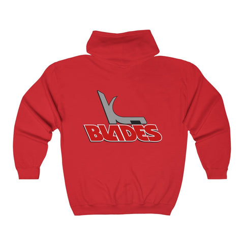 Kansas City Blades Hoodie (Zip), front, plain (design is on the back), view 4