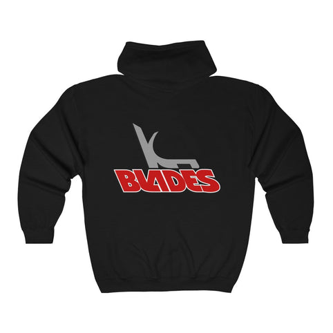 Kansas City Blades Hoodie (Zip), front, plain (design is on the back), view 3