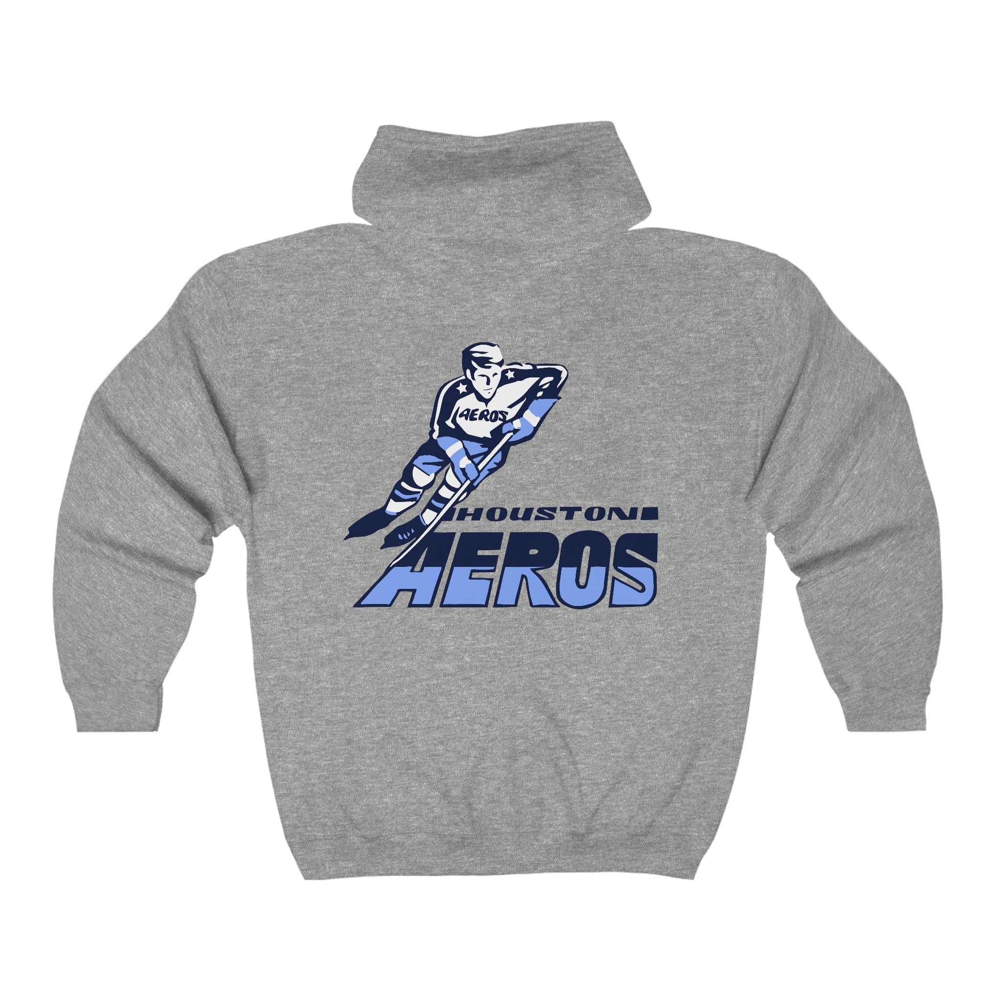 Houston Aeros 1970s Hoodie (Zip), front, plain (design is on the back), view 5
