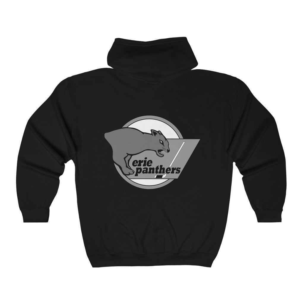 Erie Panthers Hoodie (Zip), front, plain (design is on the back), view 2