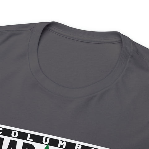 Columbus Mad Cows T-Shirt in charcoal, collar close-up