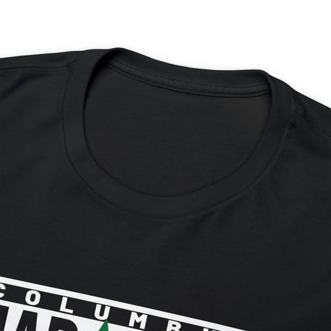 Columbus Mad Cows T-Shirt in black, collar close-up