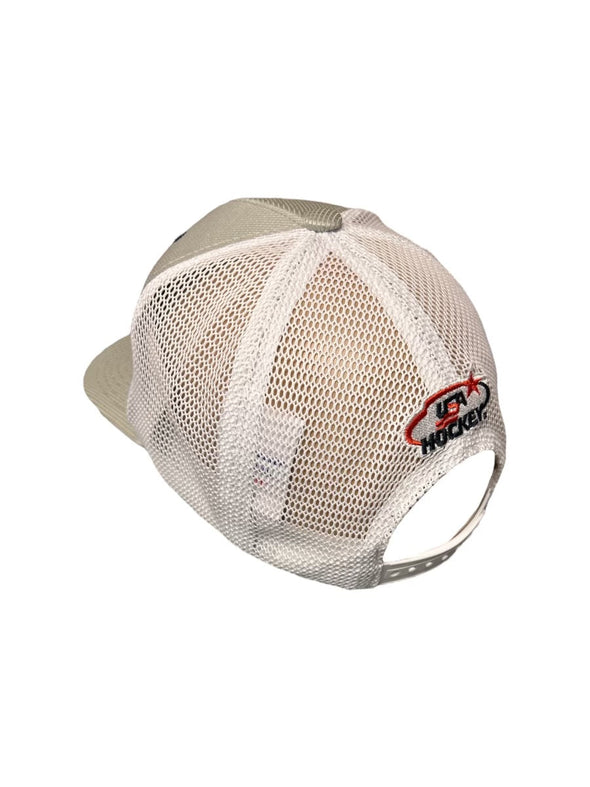 USA Hockey Official Licensed Logo Flat Brim Hat Gray and White