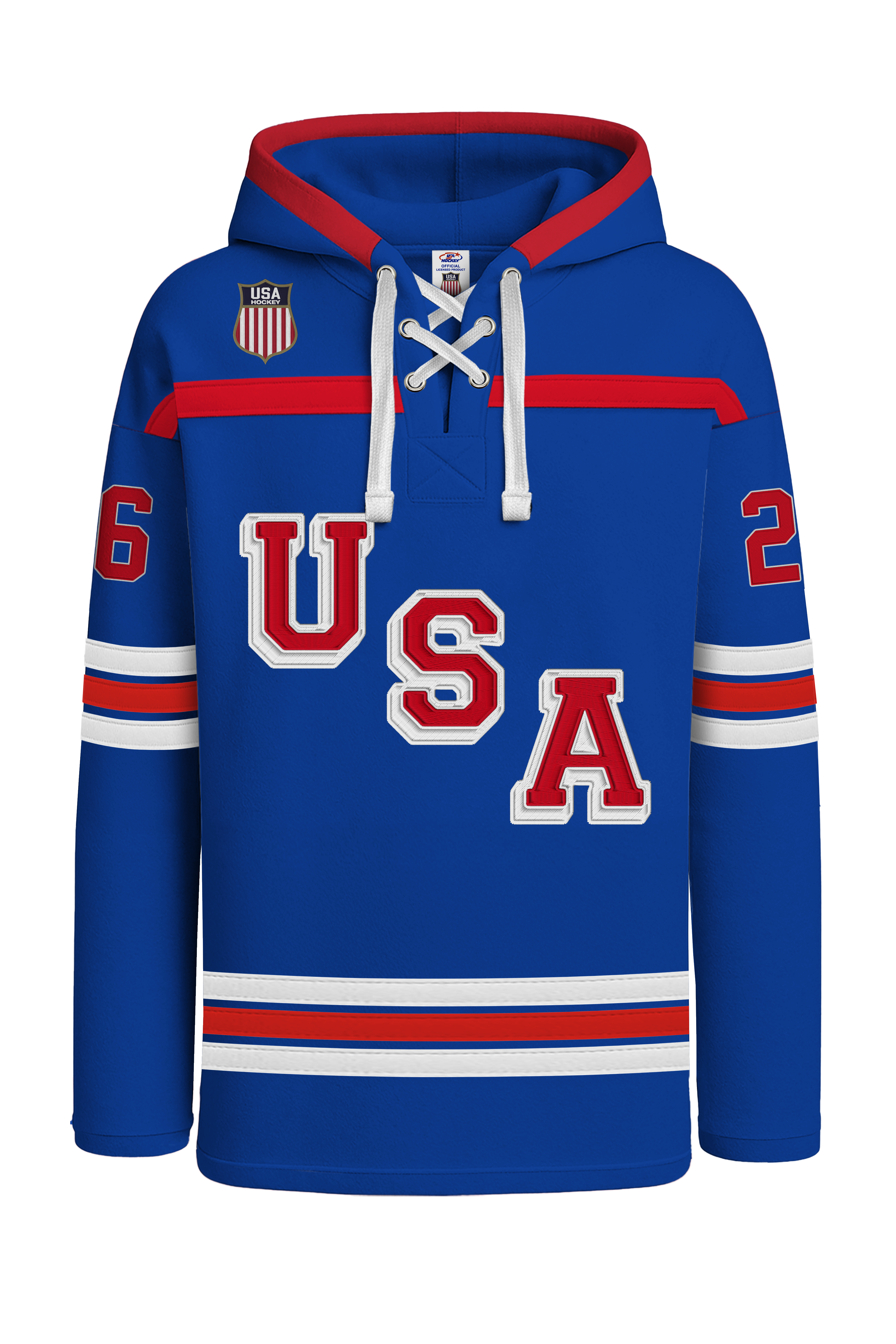 USA Hockey Shield 2026 Replica Jersey Royal Lace Hoodie