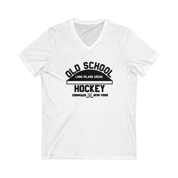 Long Island Arena Old School Hockey Women's V-Neck T-Shirt