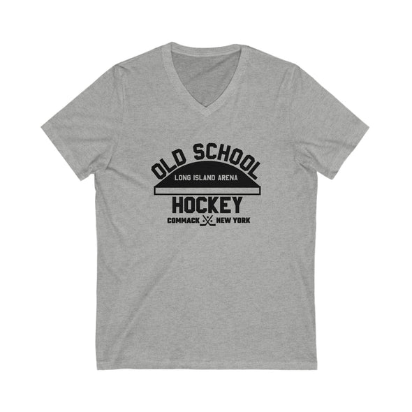 Long Island Arena Old School Hockey Women's V-Neck T-Shirt