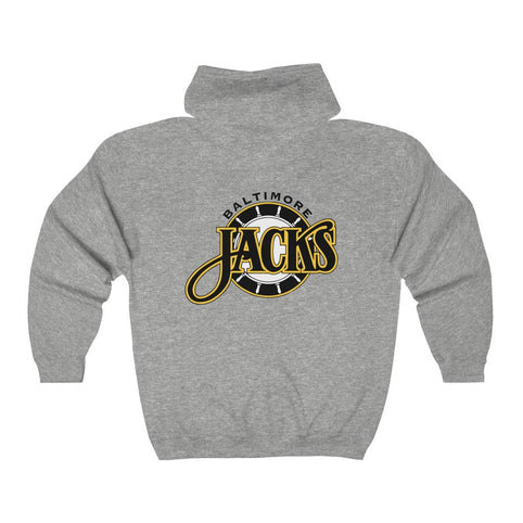 Baltimore Skipjacks Black Hoodie (Zip), front, plain (design is on the back)