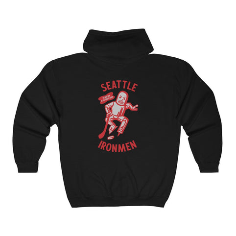 Seattle Ironmen Hoodie (Zip), front, plain (design is on the back), view 2