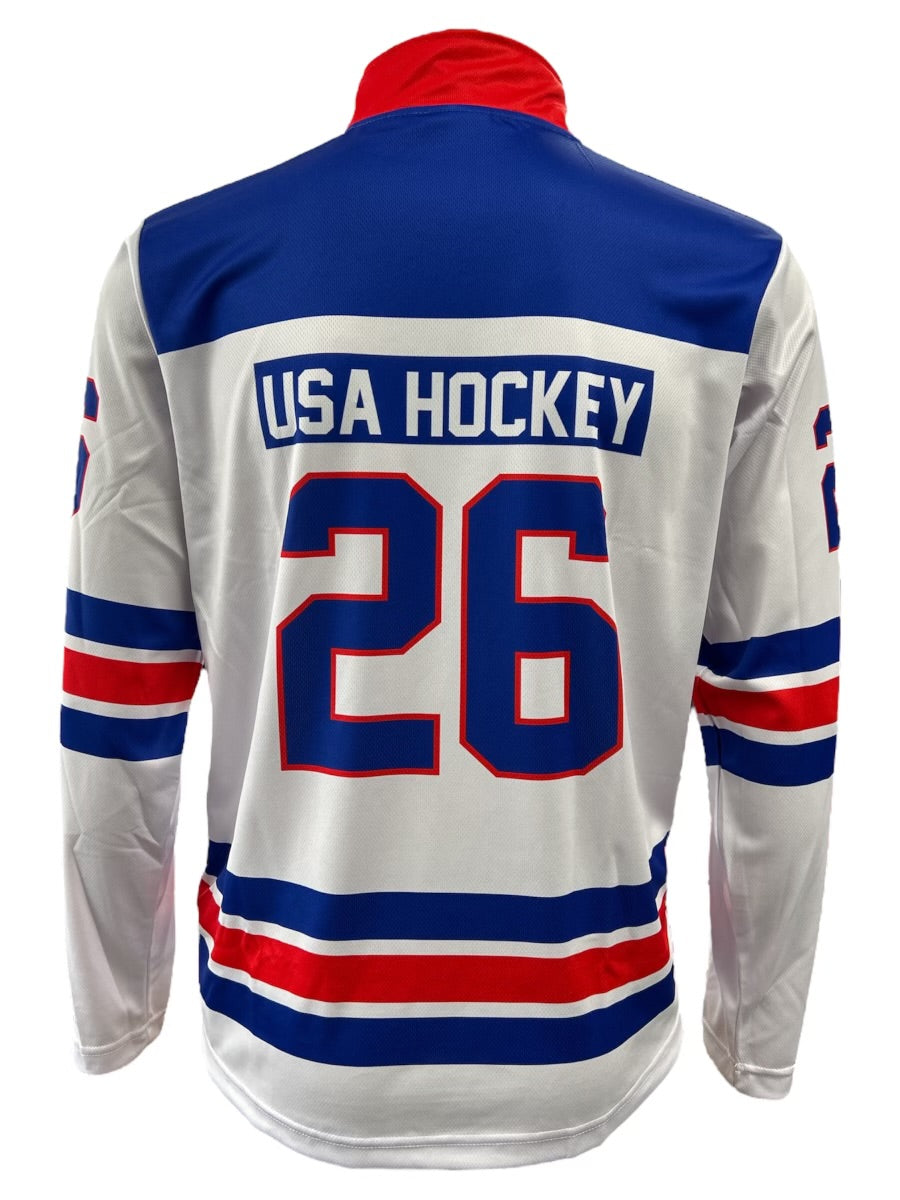 USA Hockey Shield 2026 Replica 1/4 Zip White Pullover