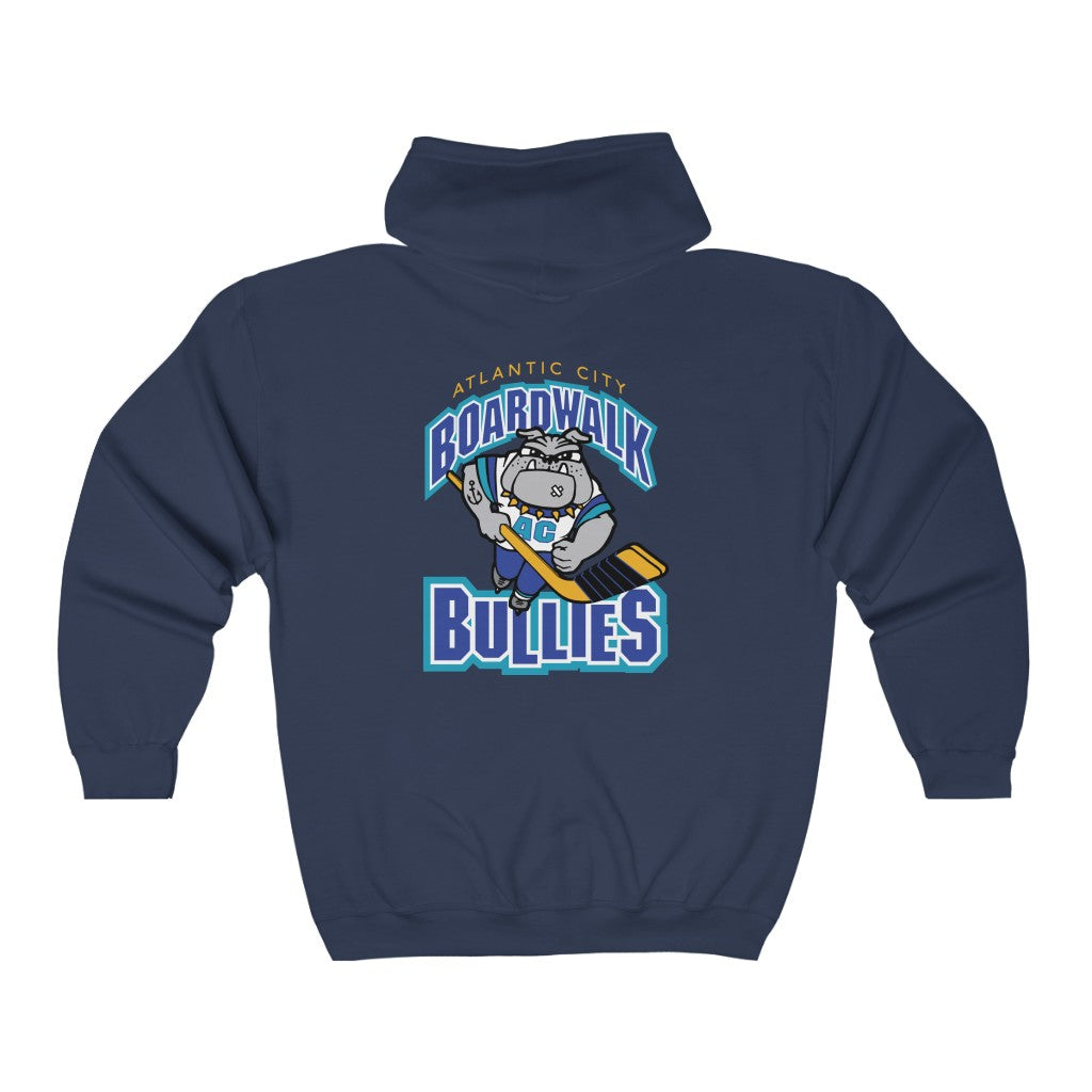Atlantic City Boardwalk Bullies Hoodie (Zip), front, plain (design is on the back), view 4