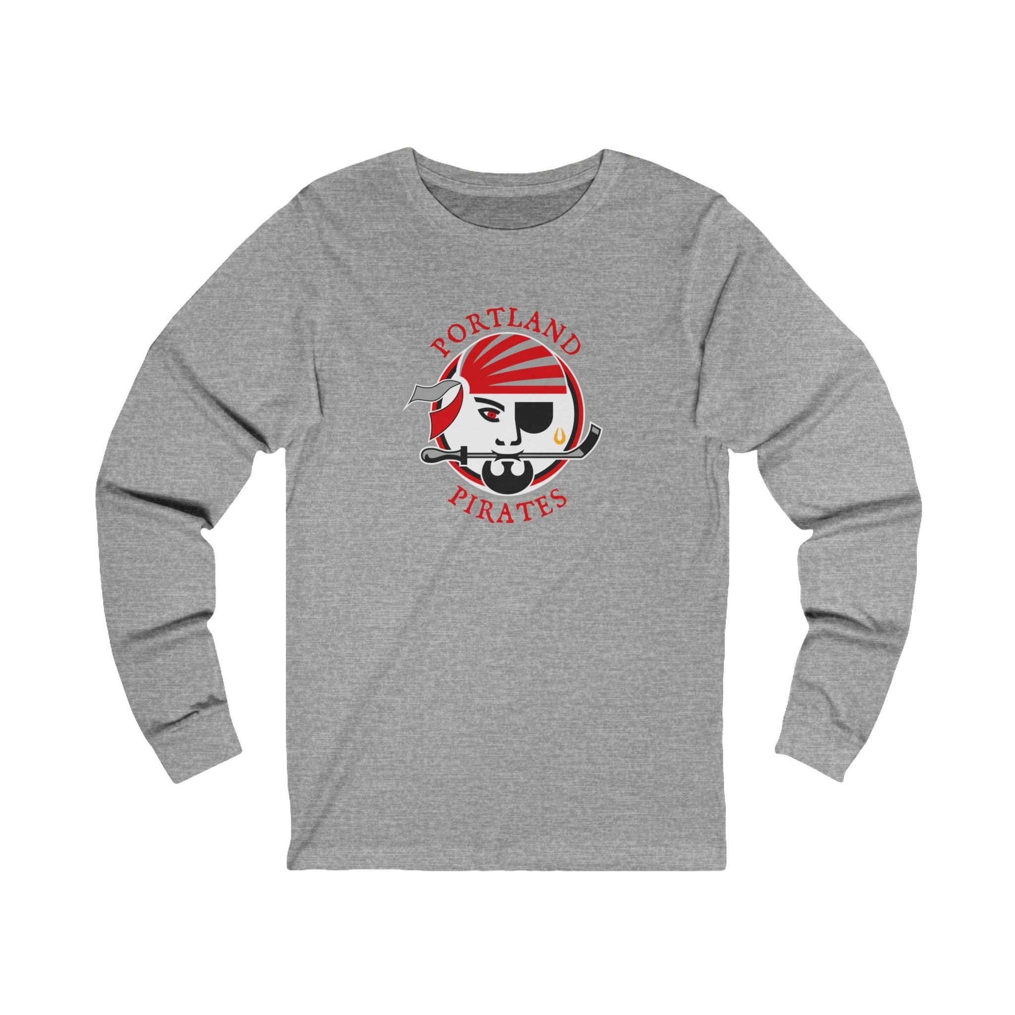 Portland Pirates 1990s Long Sleeve Shirt - Athletic Heather