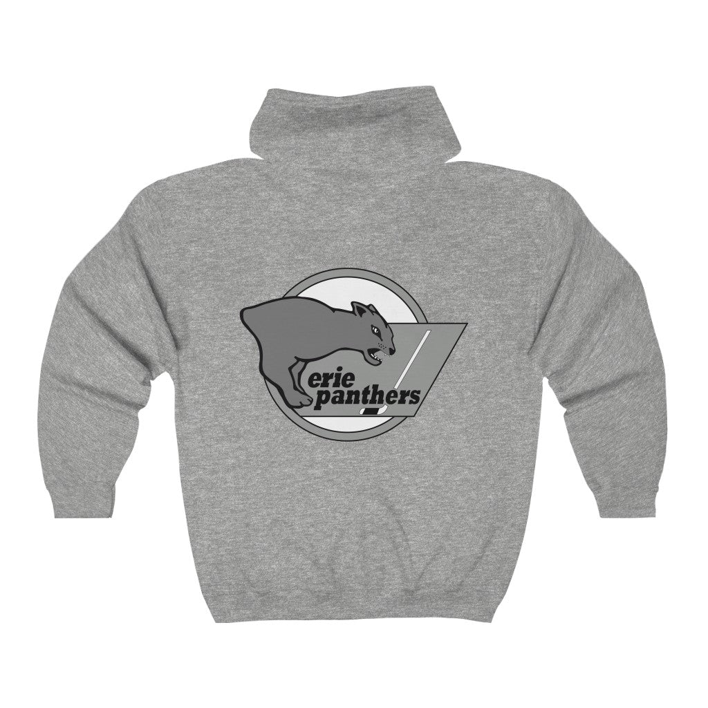 Erie Panthers Hoodie (Zip), front, plain (design is on the back)