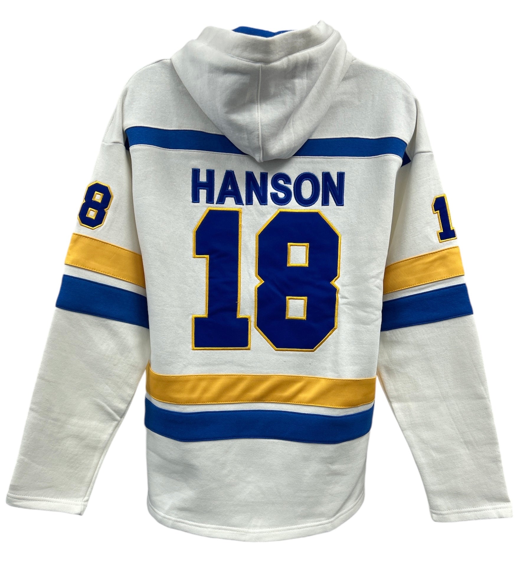 Charlestown Chiefs Heavyweight Hoodie White (#18 Hanson)