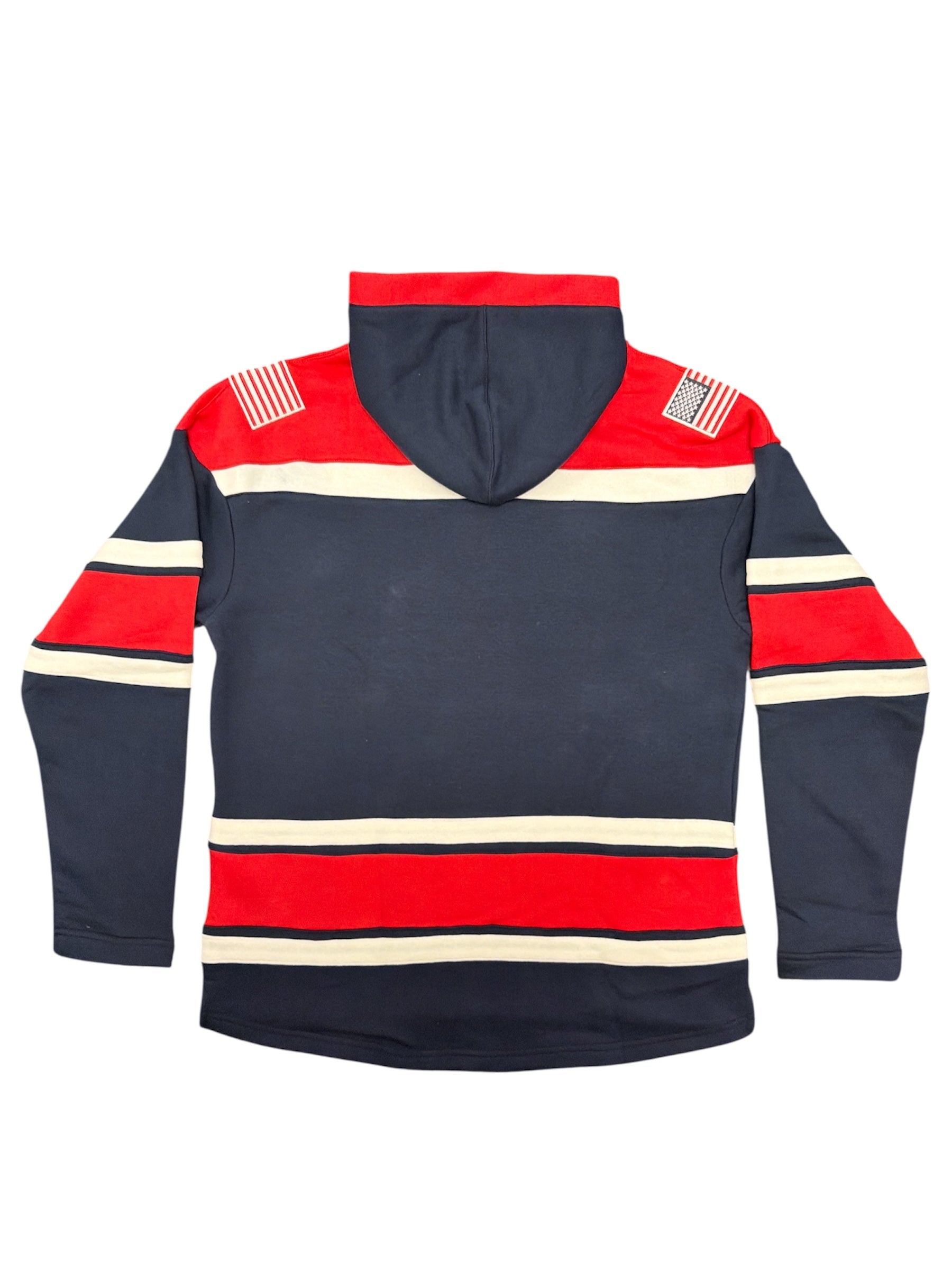 USA Hockey Logo Lace Cotton Embroidered Hoodie