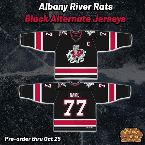 Albany River Rats® Black Alternate Jersey (CUSTOM - PRE-ORDER)