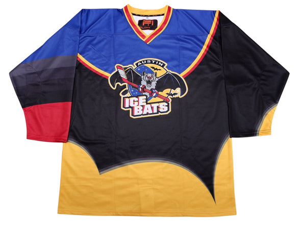 Austin Ice Bats 1996-97 Replica Black Jersey (BLANK)