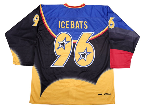 Austin Ice Bats 1996-97 Replica Black Jersey (CUSTOM - PRE ORDER)