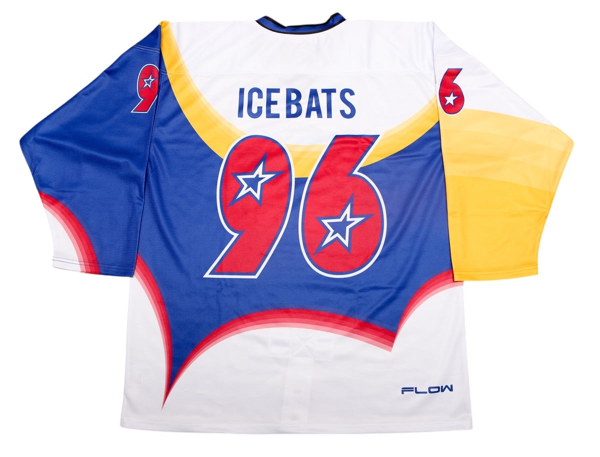 Ice Bat Austin Ice Bats 1996-97 Replica White Jersey (CUSTOM - PRE ORDER ...