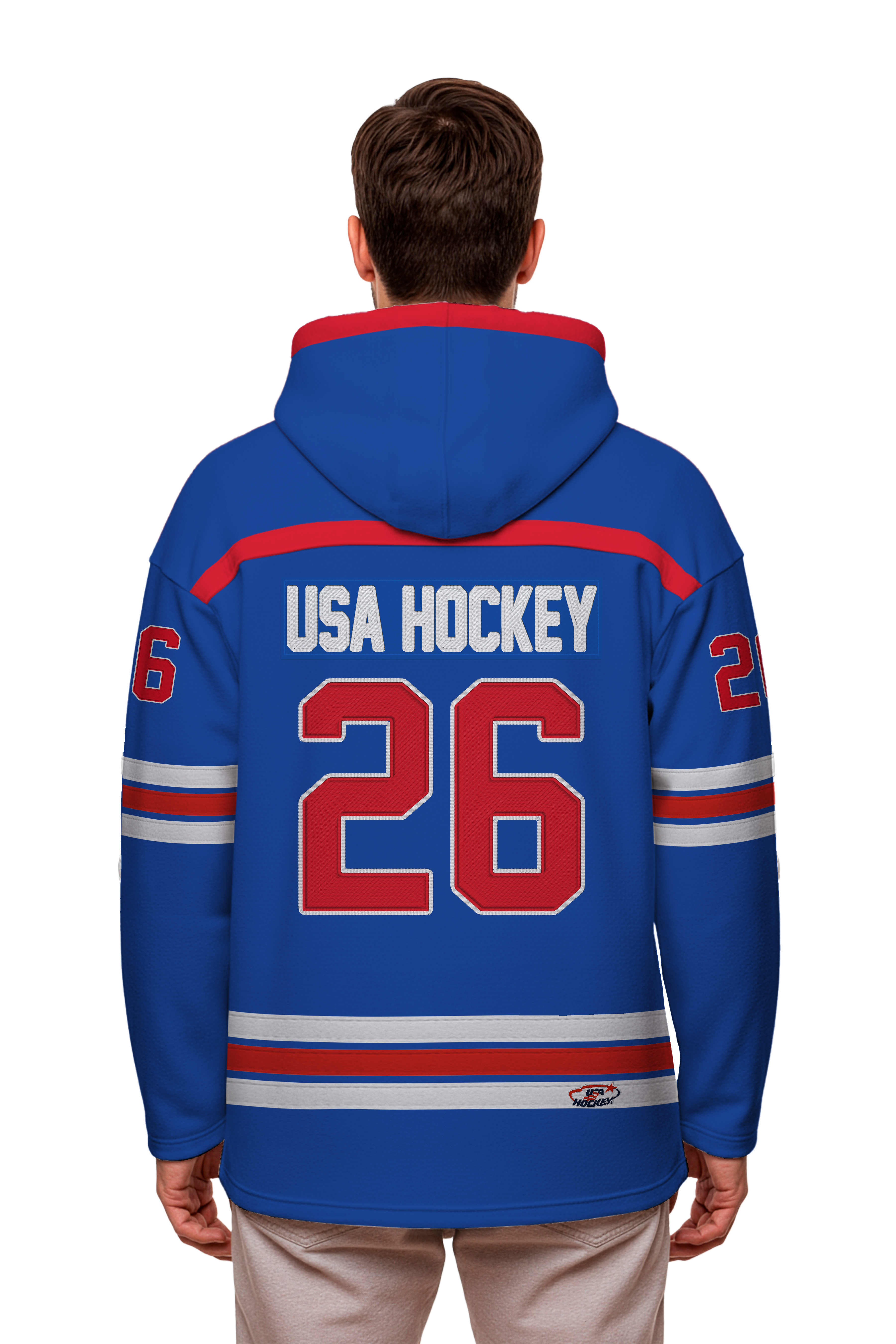 USA Hockey Shield 2026 Replica Jersey Royal Lace Hoodie