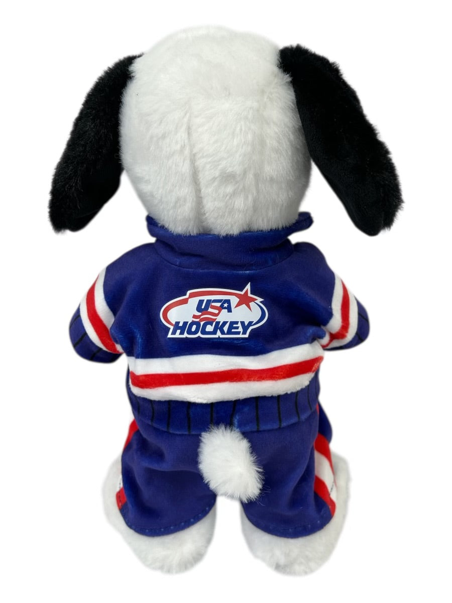 Snoopy USA Hockey Team Logo Warm Up Suit Officially Licensed 10 Inch Plush