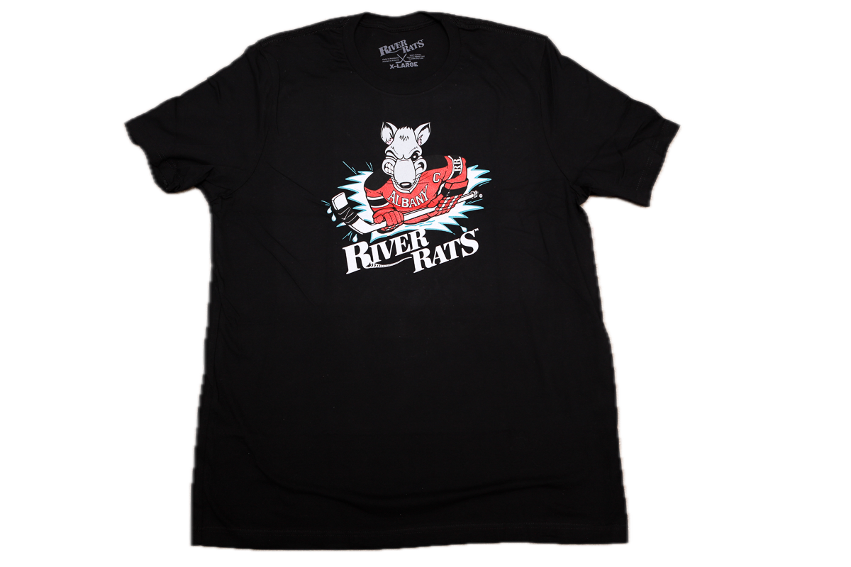 CLEARANCE Albany River Rats® Black T-Shirt (Premium Lightweight) - LIMITED EDITION - XL
