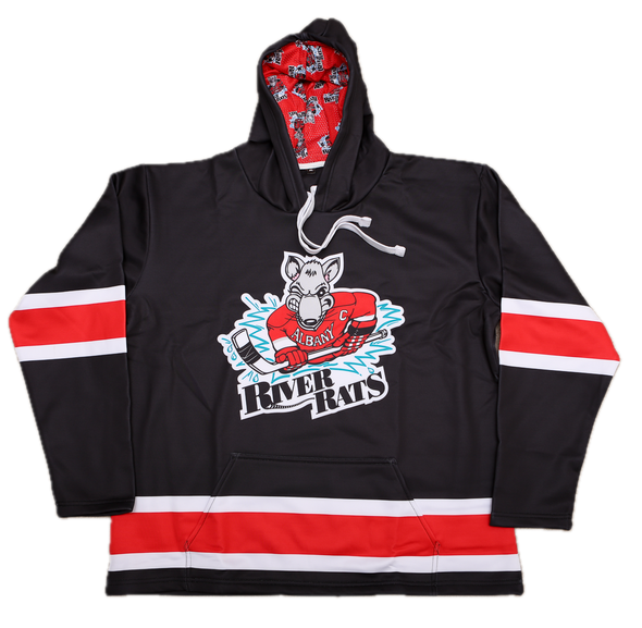 Albany River Rats® Black Performance Hoodie - LIMITED EDITION