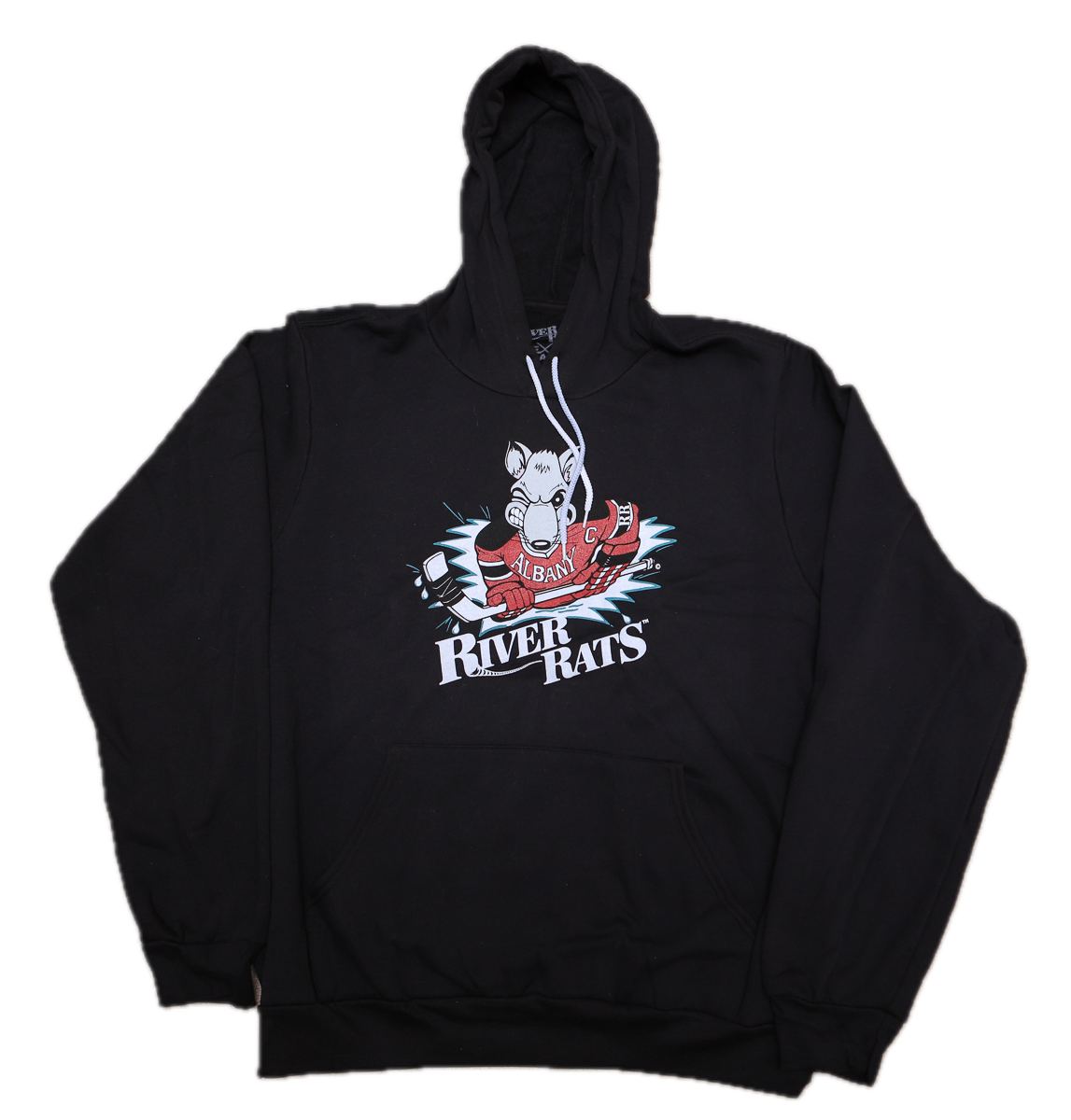 CLEARANCE Albany River Rats® Black Hoodie (Premium Fleece) - LIMITED EDITION - XL