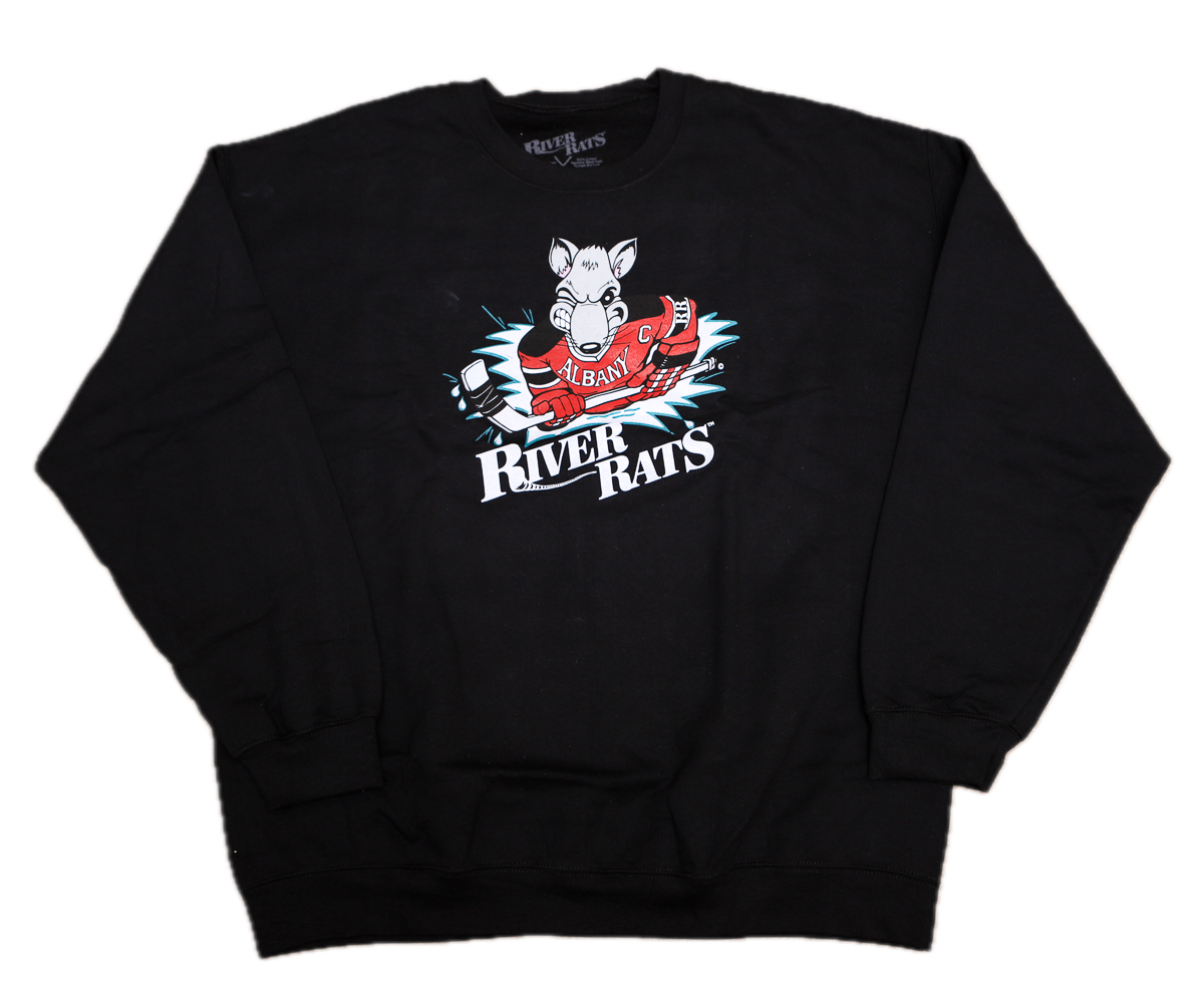 Albany River Rats® Black Crewneck Sweatshirt - LIMITED EDITION