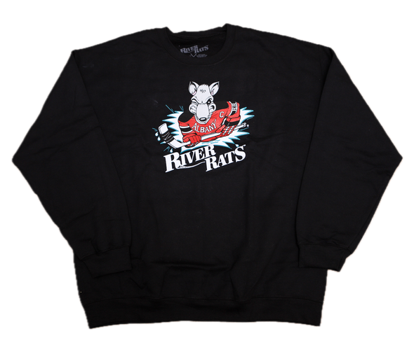 Albany River Rats® Black Crewneck Sweatshirt - LIMITED EDITION