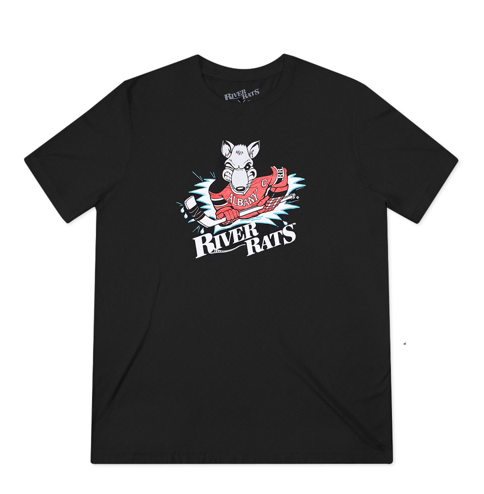 Albany River Rats® Black T-Shirt (Tri-Blend Super Light) - LIMITED EDITION