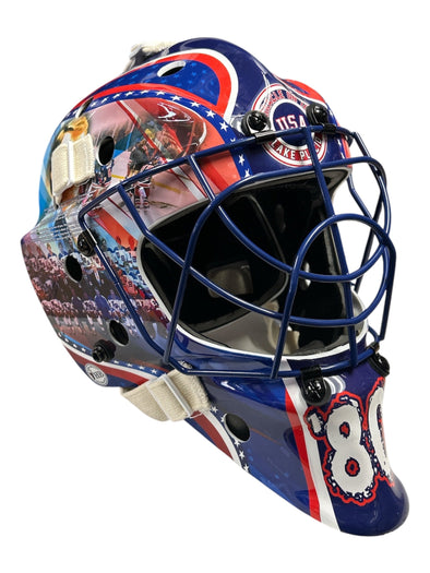 USA Hockey Miracle on Ice 1980 Blue Cage Full Size Goalie Mask