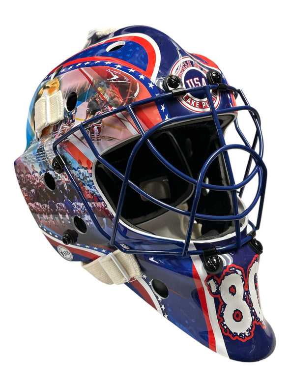USA Hockey Miracle on Ice 1980 Blue Cage Full Size Goalie Mask