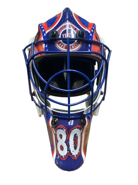USA Hockey Miracle on Ice 1980 Blue Cage Full Size Goalie Mask