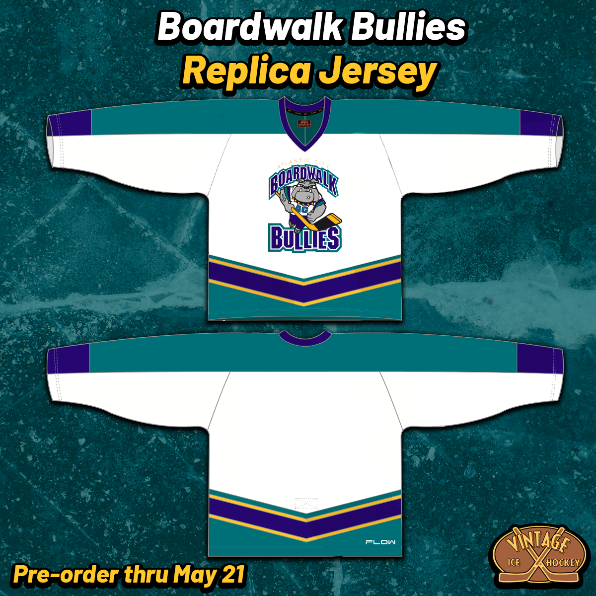 Atlantic City Boardwalk Bullies 2002-03 Replica Jersey (BLANK - PRE-ORDER)