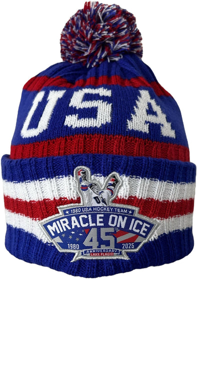 USA Hockey 1980 Miracle on Ice 45th Anniversary (1980-2025) Knit Hat