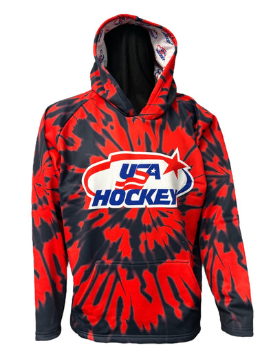 USA Hockey Tie Dye Officially Licensed Hoodie