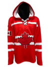 Canada Hockey Embroidered Lace Hoodie