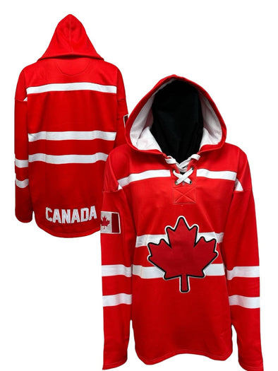 Canada Hockey Embroidered Lace Hoodie