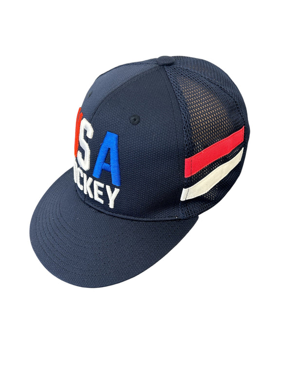 USA Hockey Official Licensed 2026 Flat Brim Navy Hat