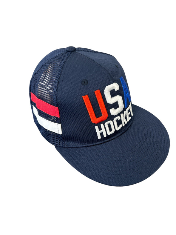 USA Hockey Official Licensed 2026 Flat Brim Navy Hat