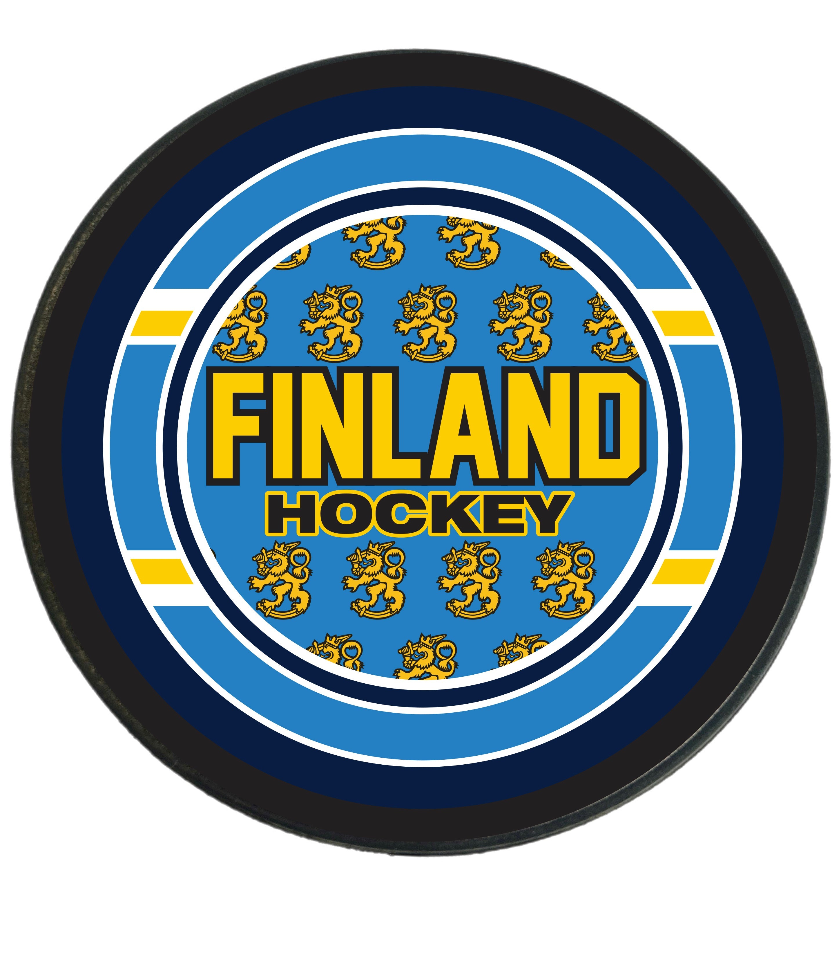Finland Four Country Replica Hockey Puck