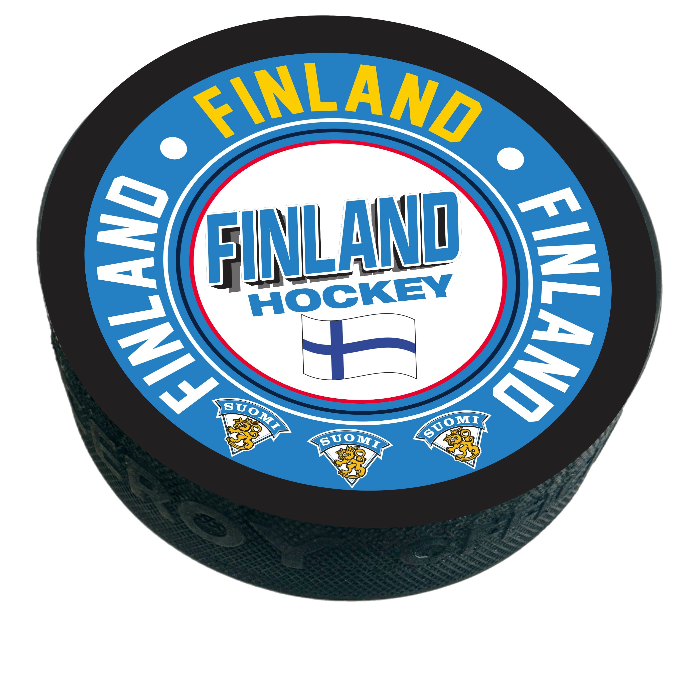 Finland Four Country Replica Hockey Puck