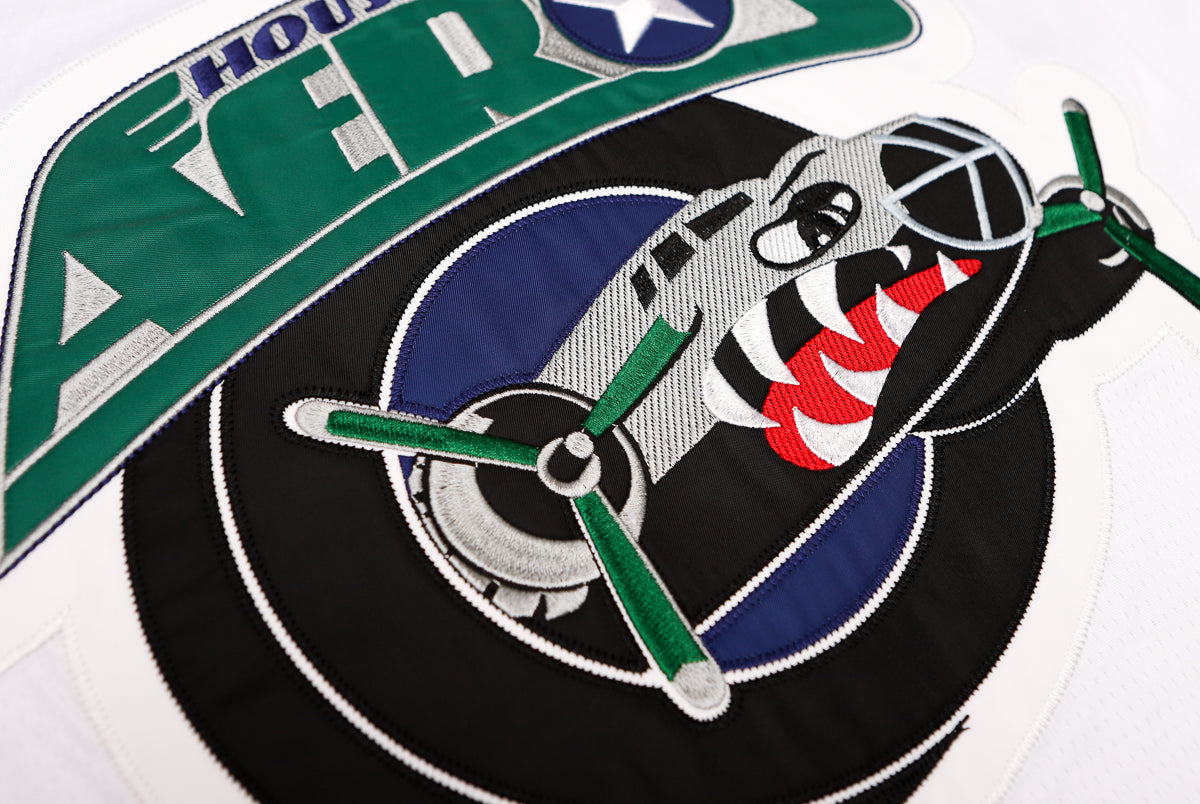 Houston Aeros 1990s Replica White Jersey (CUSTOM - PRE ORDER)
