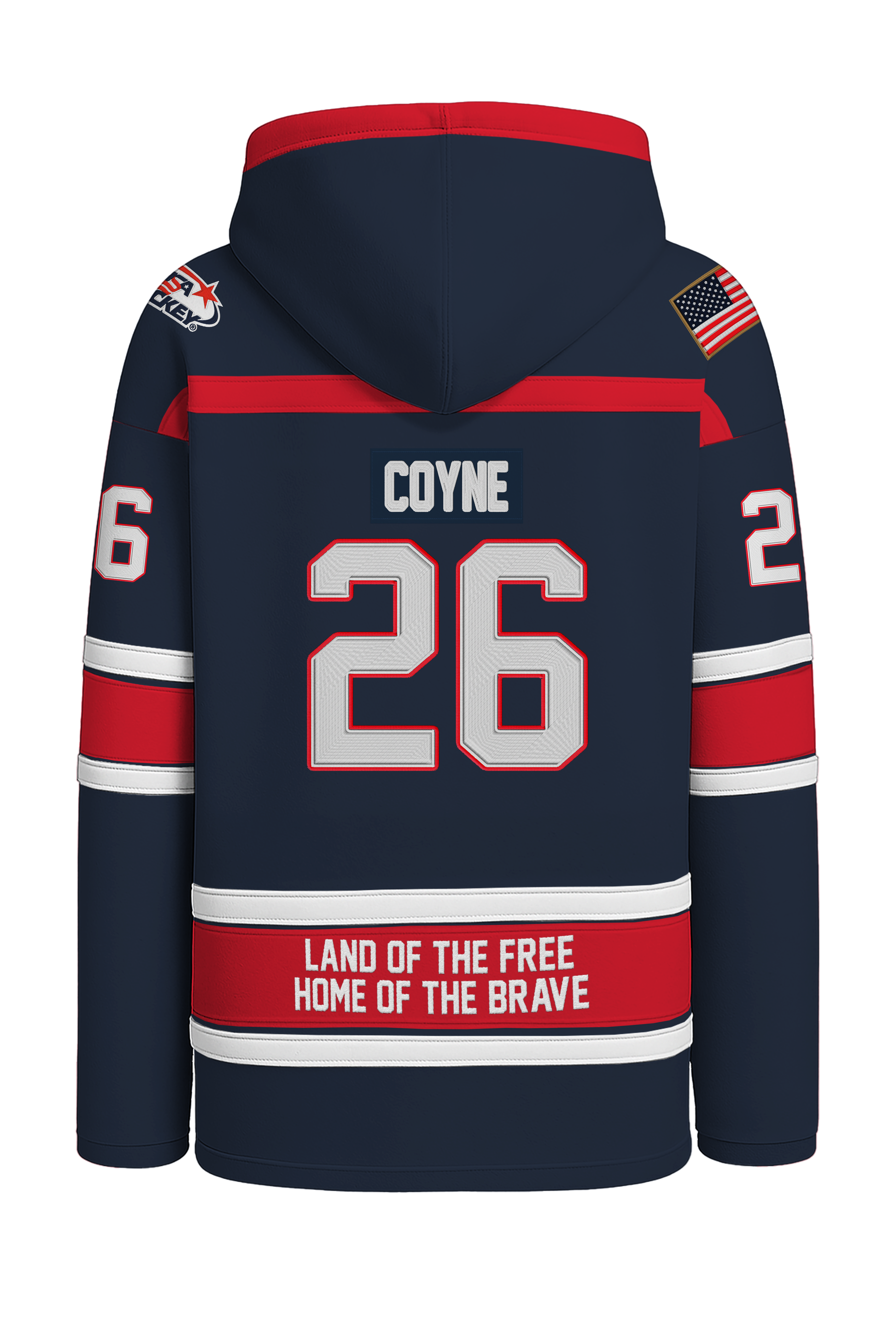 Kendall Coyne USA Hockey Embroidered Navy Lace Hoodie