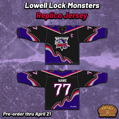 Lowell Lock Monsters Black Replica Jersey (CUSTOM - PRE-ORDER)