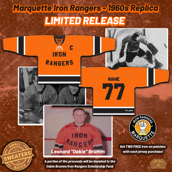 Marquette Iron Rangers 1960s Replica Jersey (PRE-ORDER)